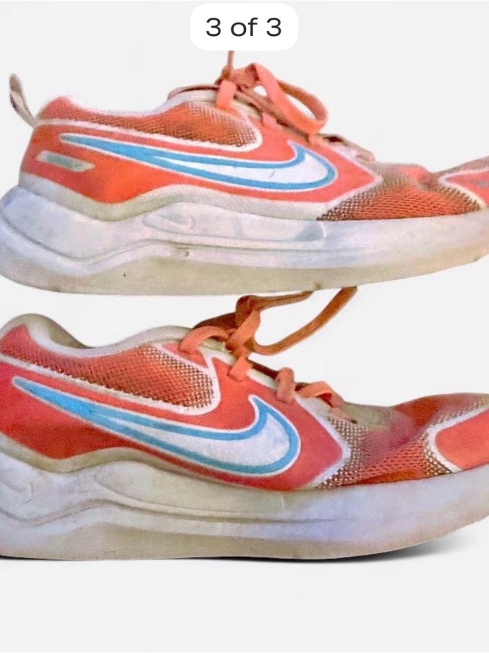 Men's Coral and Blue Accent Nike Sneakers